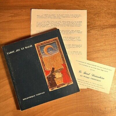Tarot, Jeu et Magie, Bibliotheque Nationale, 1984, 3 Ephemera Included,Very Good