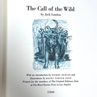 Jack London, Call of the Wild, Illus. Henry V. Poor, 1960, SIGNED, Near Fine HC w/slipcase.