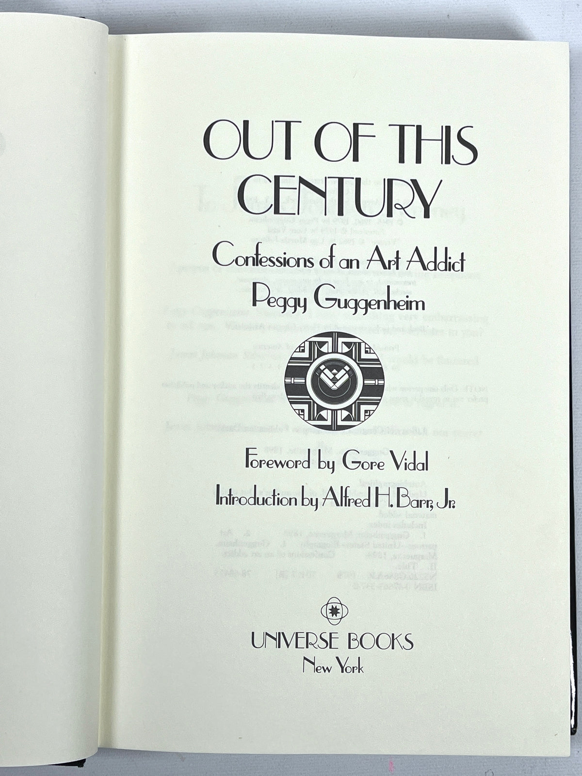 Out of This Century, Peggy Guggenheim, 1979, Near Fine HC, Very Good DJ