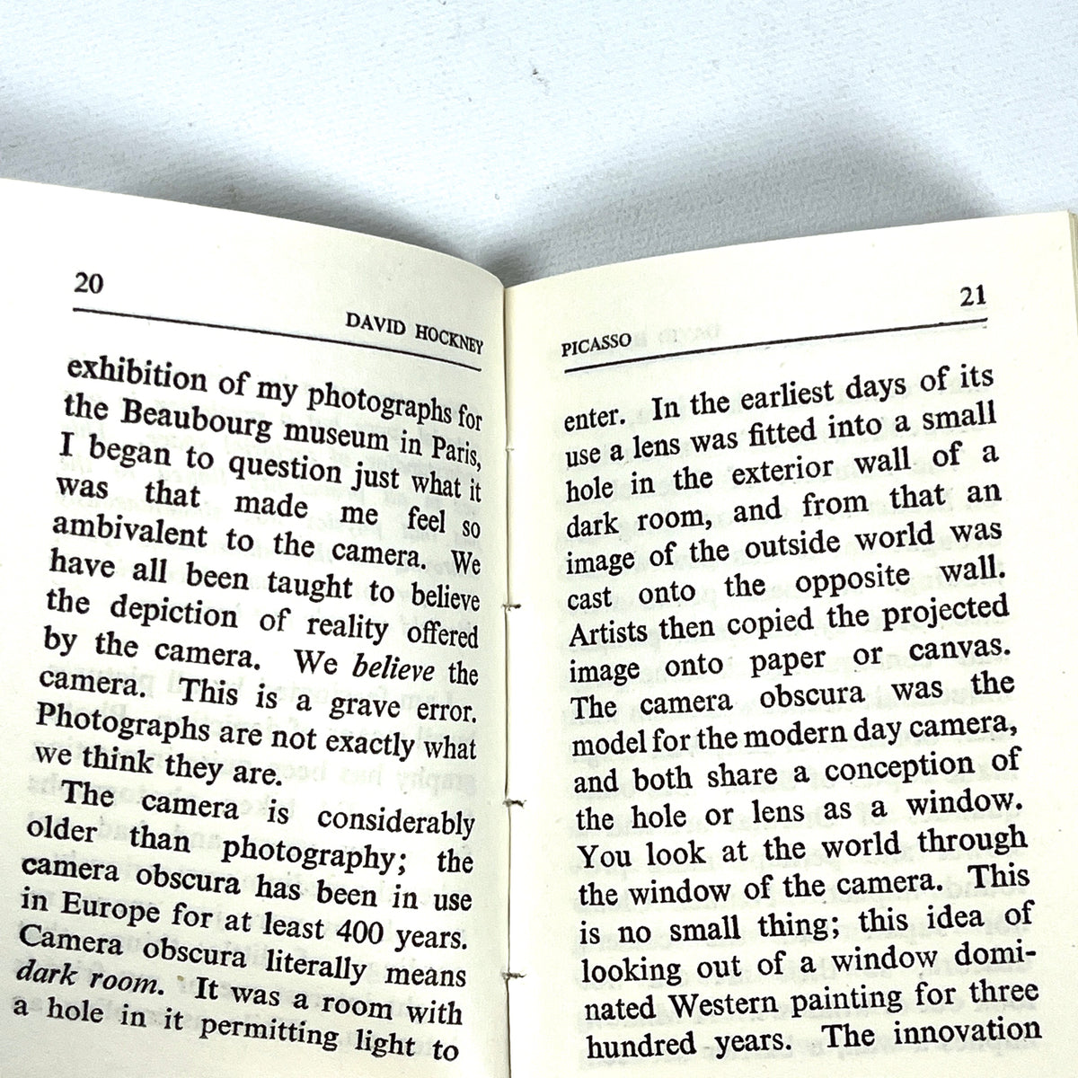 Picasso by David Hockney, Hanuman Books, No.31, 1990, Very Good softcover w/dust jacket.