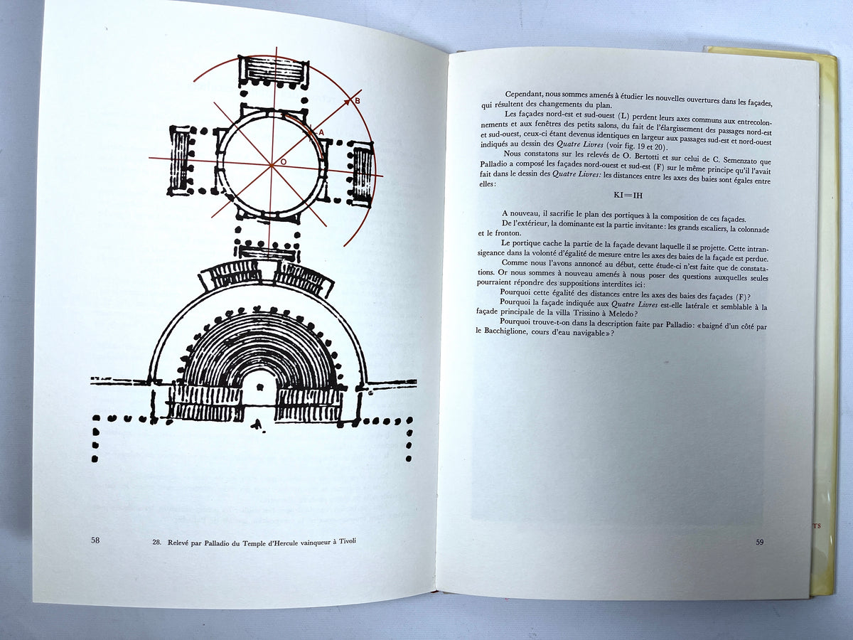 Palladio: La Rotonde et sa Géométrie, Robert Streitz, Bibliothèque des Arts, 1973, Near Fine hardcover w/DJ.