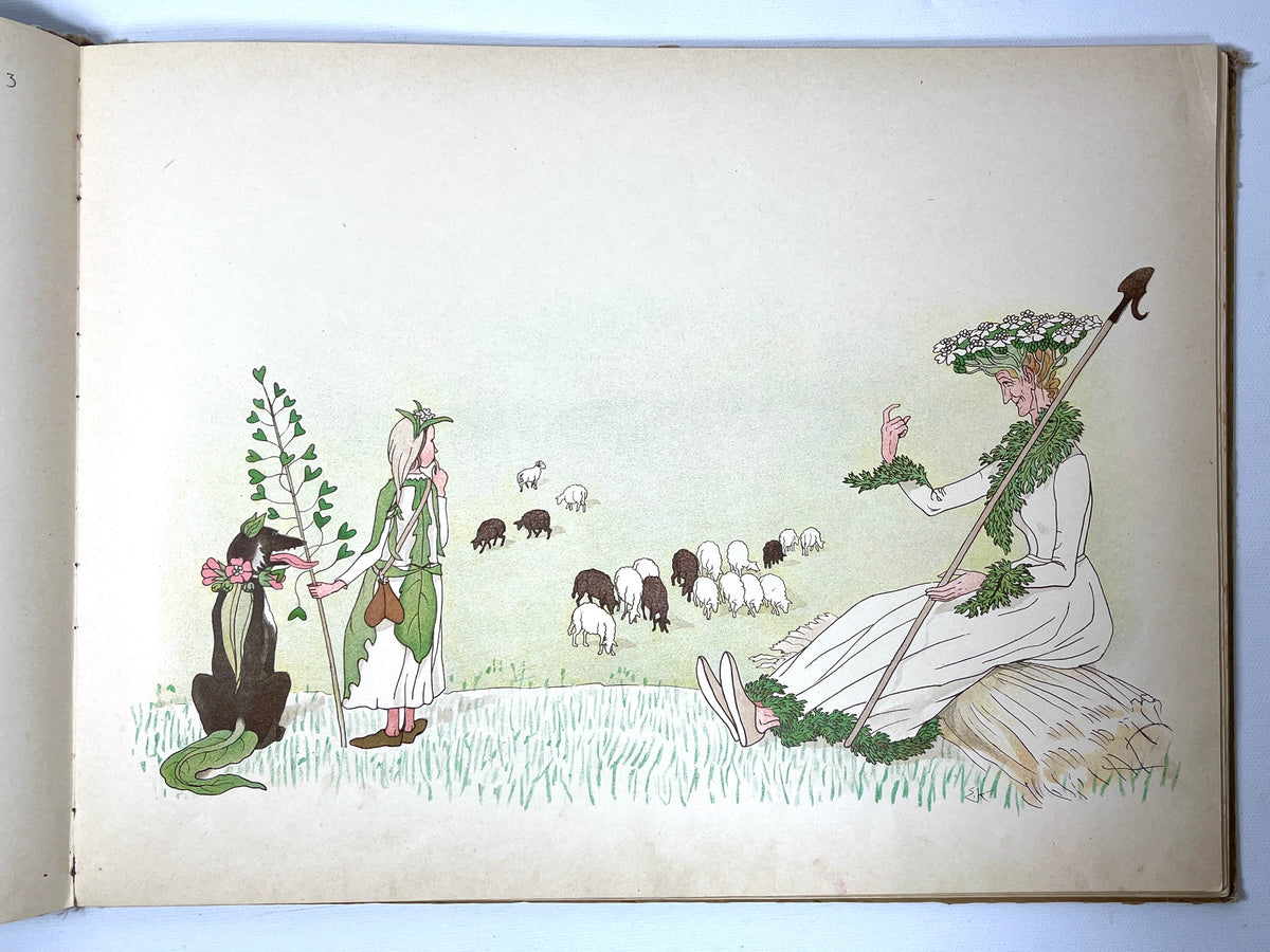 Der Gartentraum (the Garden Dream) Good First Edition, Ernst Kreidolf. German Jugendstil Children's Book