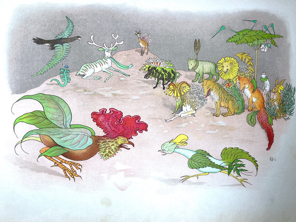 Der Gartentraum (the Garden Dream) Good First Edition, Ernst Kreidolf. German Jugendstil Children's Book