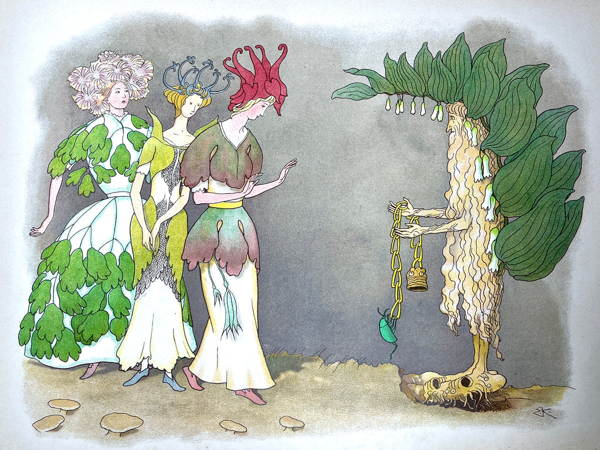 Der Gartentraum (the Garden Dream) Good First Edition, Ernst Kreidolf. German Jugendstil Children's Book