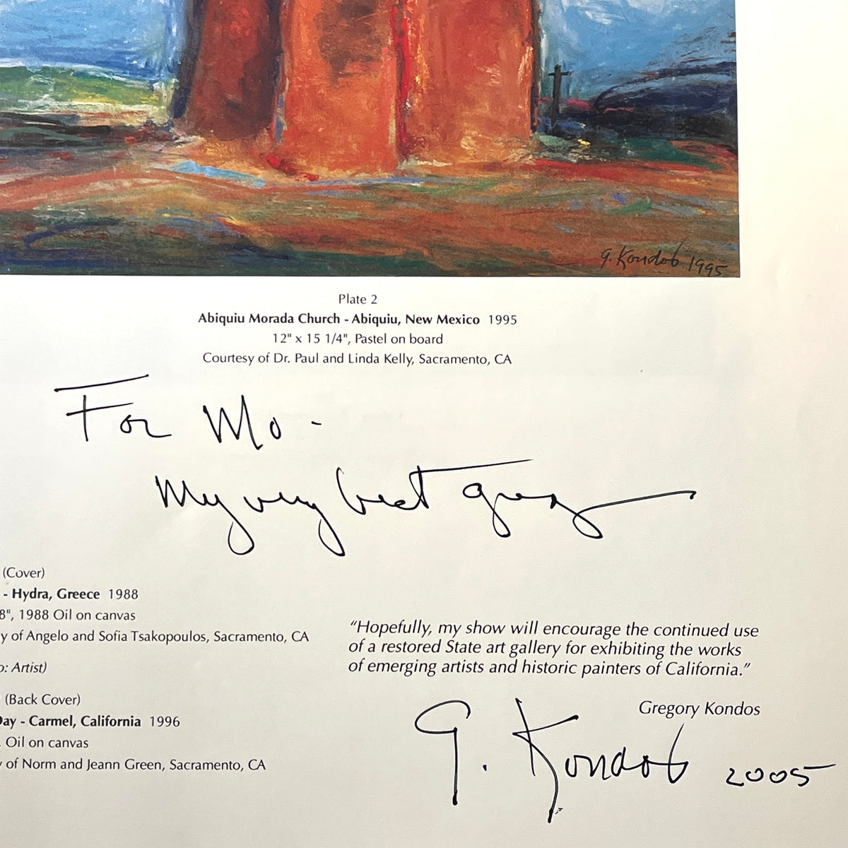 Kondos, Zografo, California State Library And Courts Art Gallery, 1996, Good