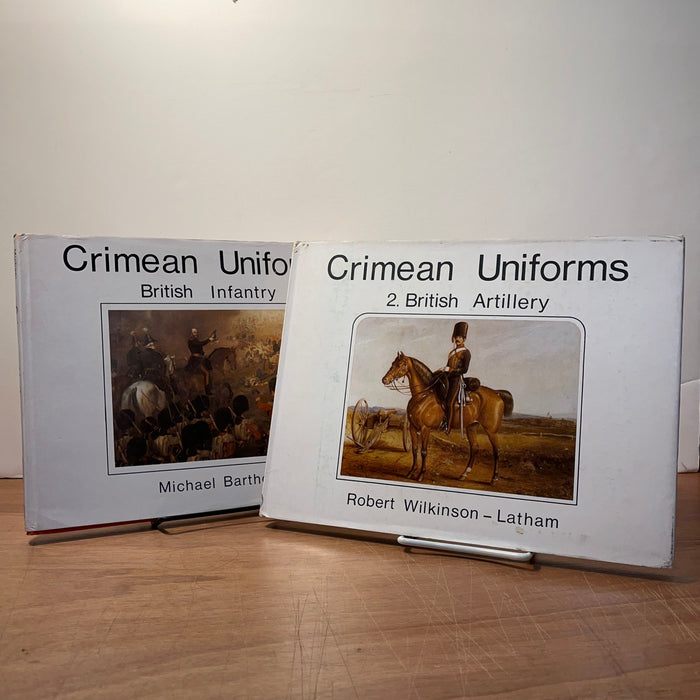 Crimean Uniforms Vol. 1 & 2. British Infantry, British Artillery, 1973/74, Michael Barthorp, London, England. VG