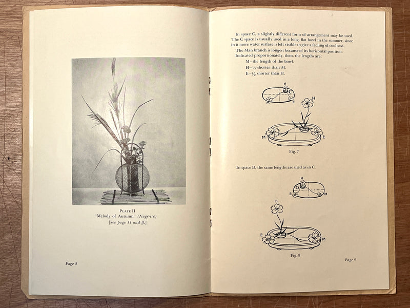 An Illustrated Handbook of Japanese Flower Arrangement, Haruko Obata, 1940, VG