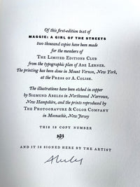 Maggie: A Girl of the Streets, Stephen Crane, Sigmund Abeles, Limited Editions Club