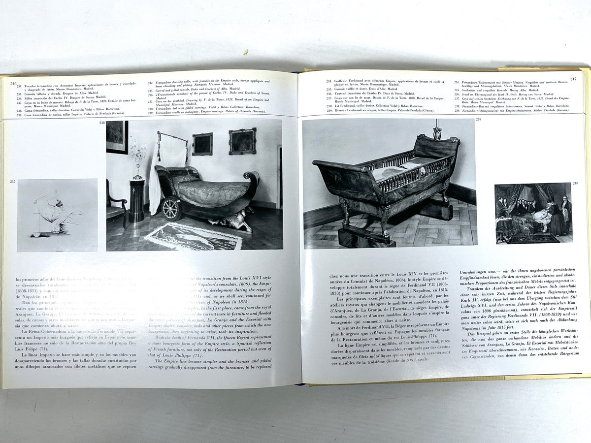 Spanish Furniture, L. Feduchi, 1969, multilingual, Very Good hardcover and dust jacket