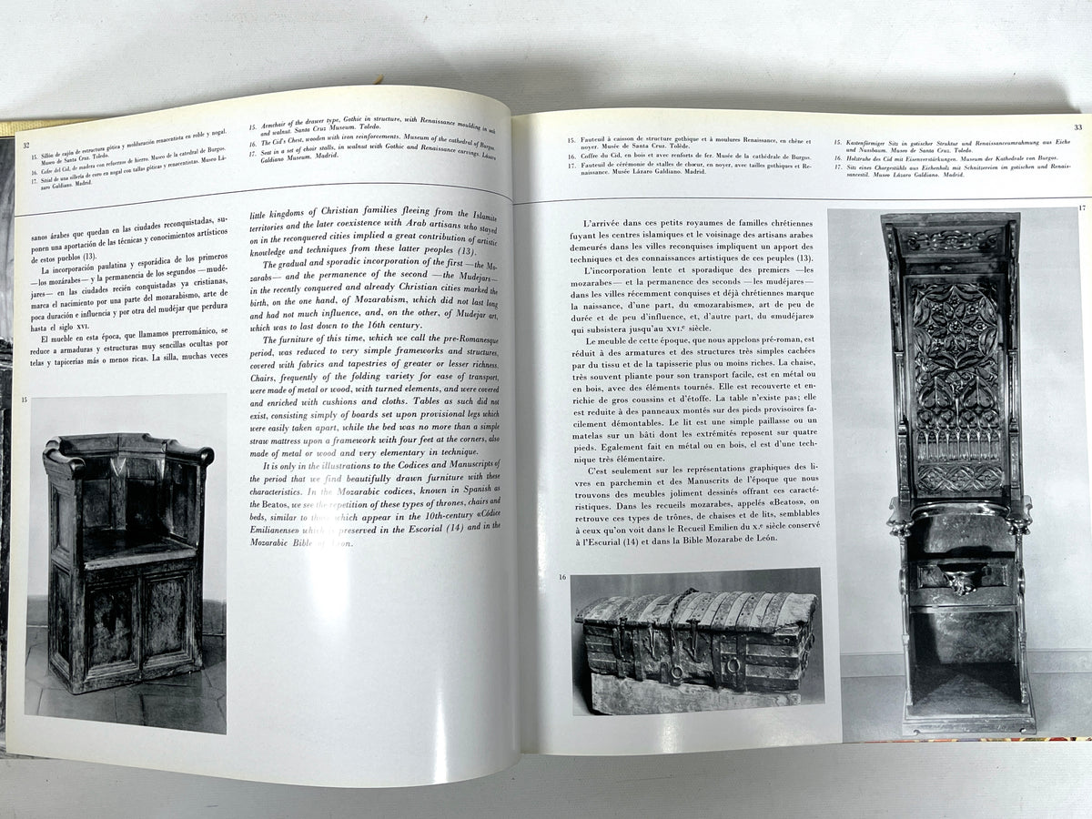 Spanish Furniture, L. Feduchi, 1969, multilingual, Very Good hardcover and dust jacket