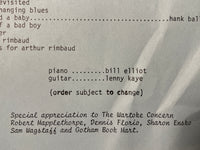 Patti Smith program, 1973.  De L'Ame Pour L'Ame (Of the Soul for the Soul): An Evening Honoring...Arthur Rimbaud, Good