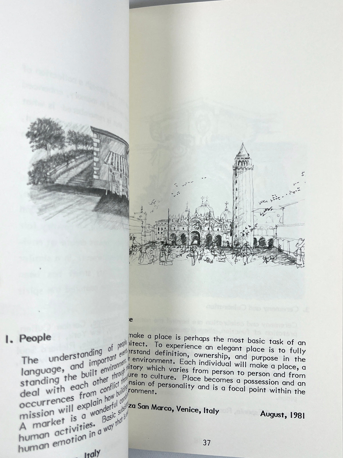 The Fabric of Architecture: Images of People and Architecture, 1982, SIGNED, VG softcover