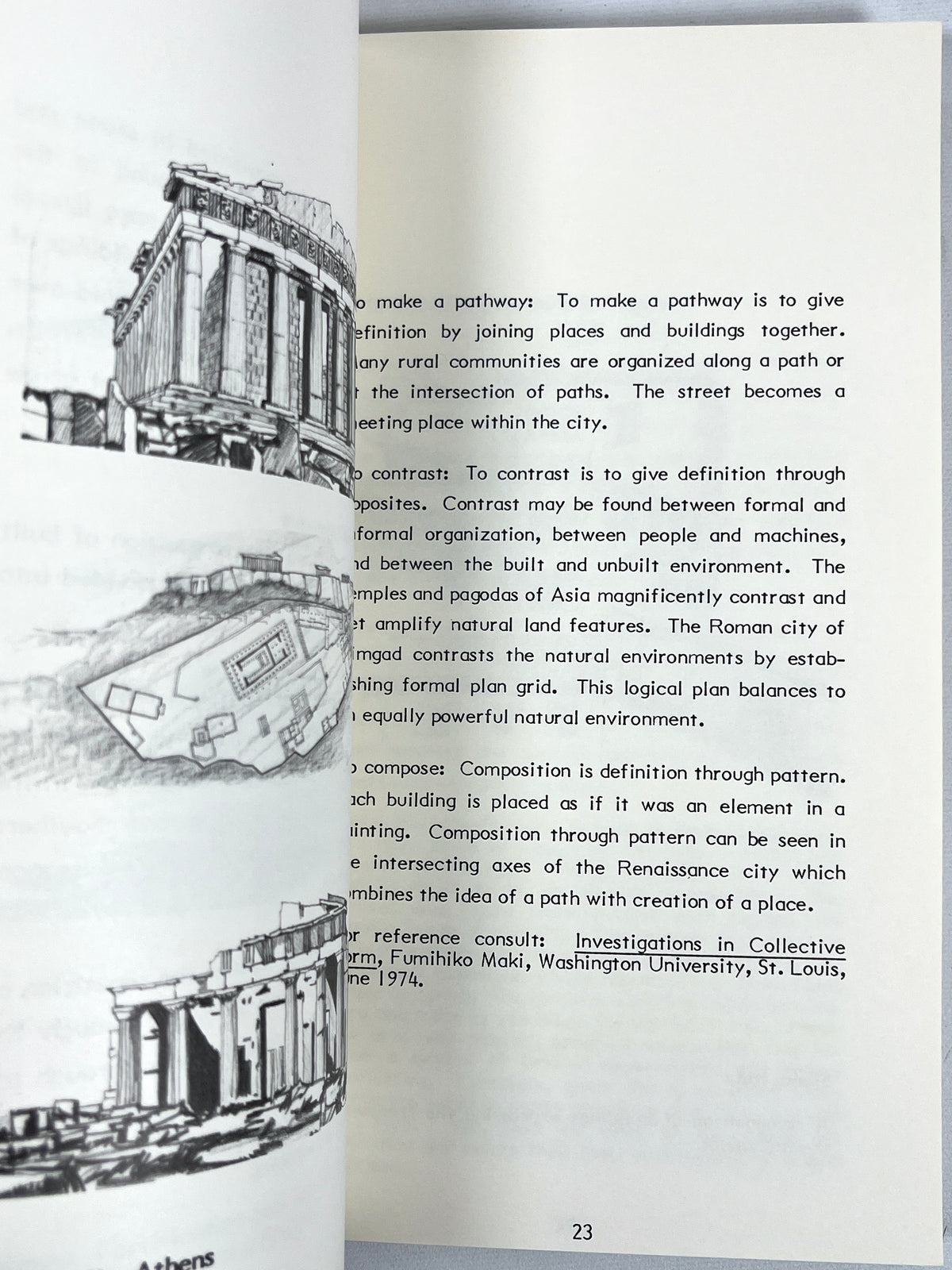 The Fabric of Architecture: Images of People and Architecture, 1982, SIGNED, VG softcover