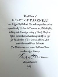 Joseph Conrad, Heart of Darkness, Robert Shore, Limited Editions Club,  1969, SIGNED