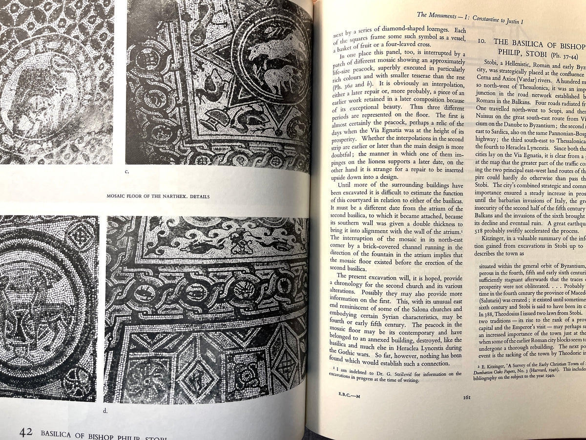 Early Byzantine Churches in Macedonia and Southern Serbia: A Study of the Origins and the Initial Development of East Christian Art, 1963, HC, VG.