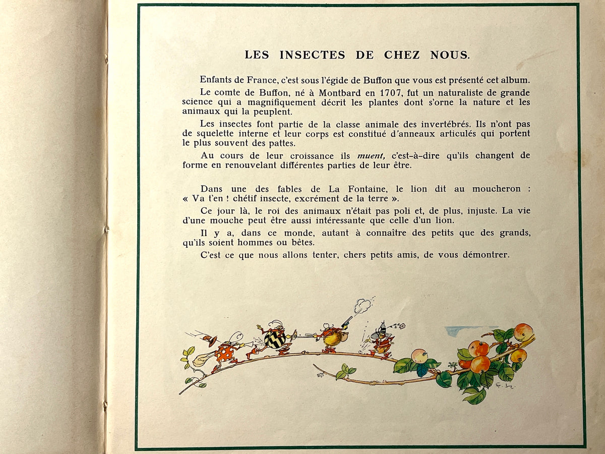 Le Buffon des Enfants, II: Les Insectes de Chez Nous, Bernard Roy, 1943, HC, Good.