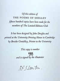 The Poems of Percy Bysshe Shelley, Limited Editions Club, 1971, SIGNED, NF HC