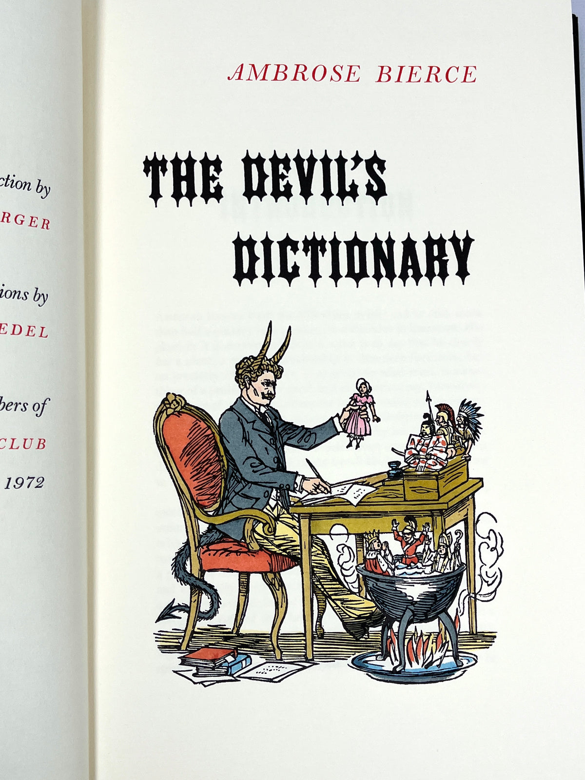Ambrose Bierce, The Devil's Dictionary, Fritz Kredel, 1972, SIGNED, NF HC w/slipcase.