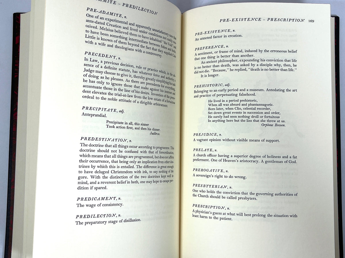 Ambrose Bierce, The Devil's Dictionary, Fritz Kredel, 1972, SIGNED, NF HC w/slipcase.