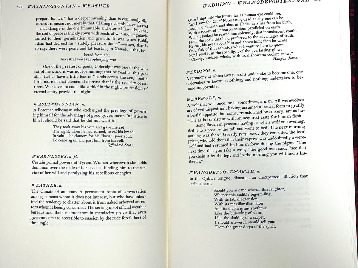 Ambrose Bierce, The Devil's Dictionary, Fritz Kredel, 1972, SIGNED, NF HC w/slipcase.