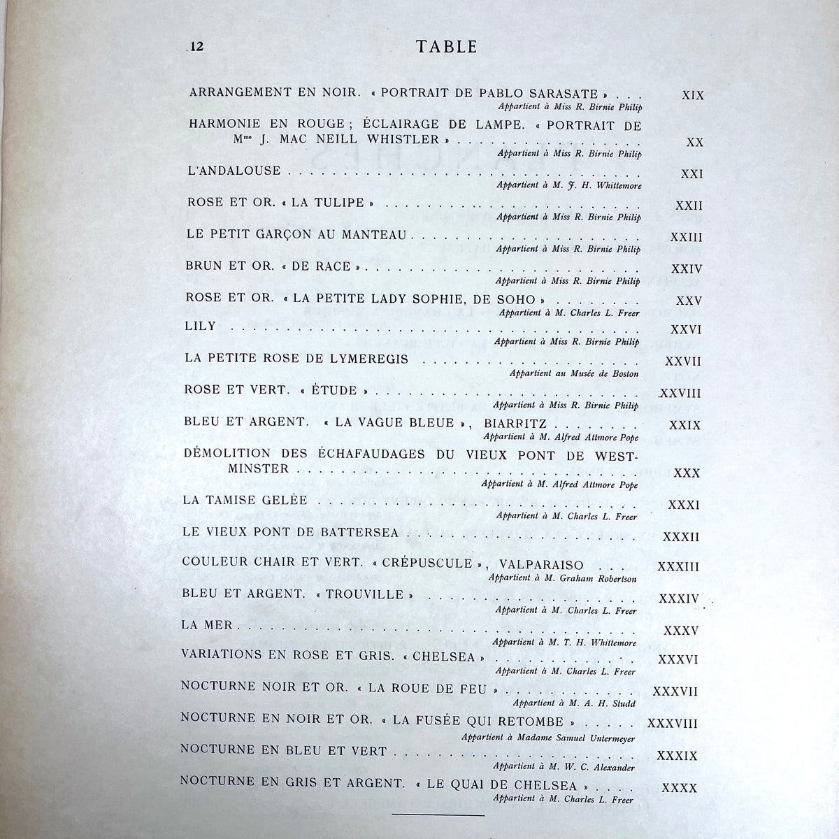 L'oeuvre de James Mac Neill Whistler, Libraire Centrale des Beaux-Arts, 1905, Good hardcover.