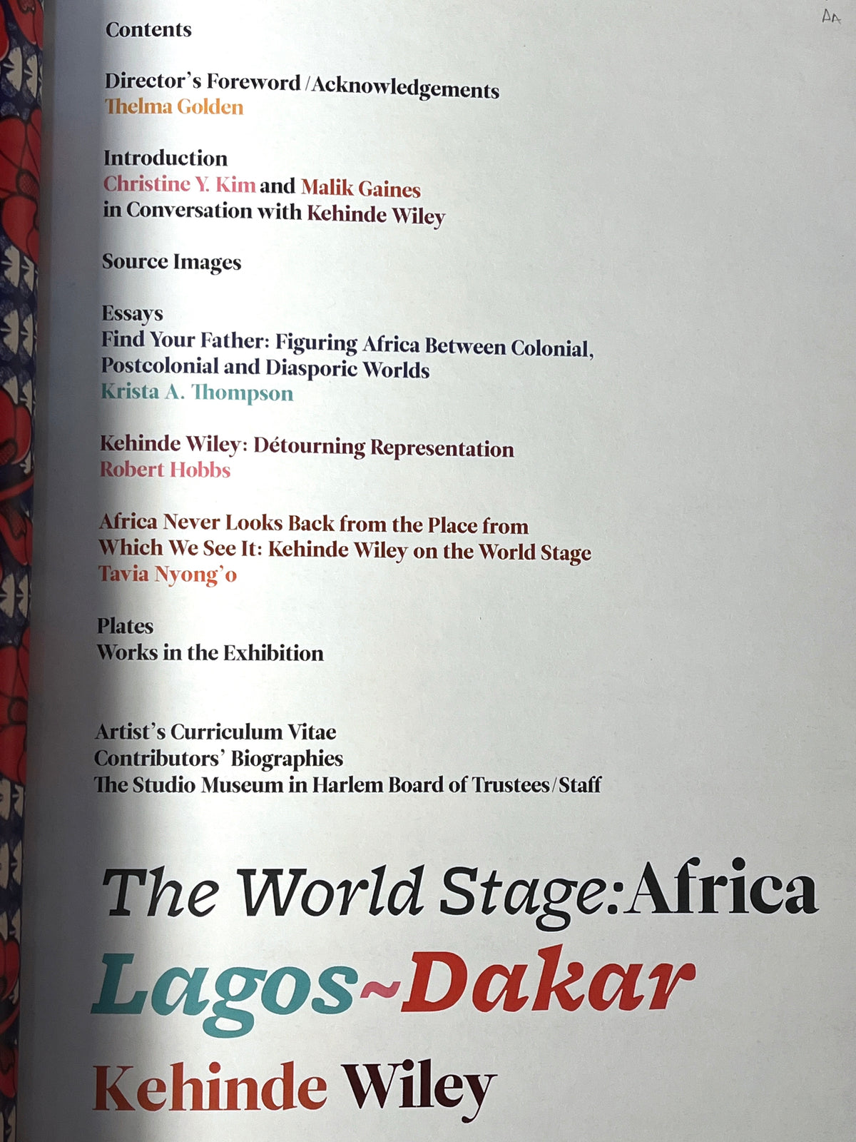 Kehinde Wiley, The World Stage: Africa; Lagos-Dakar, 2008, Fine Catalogue