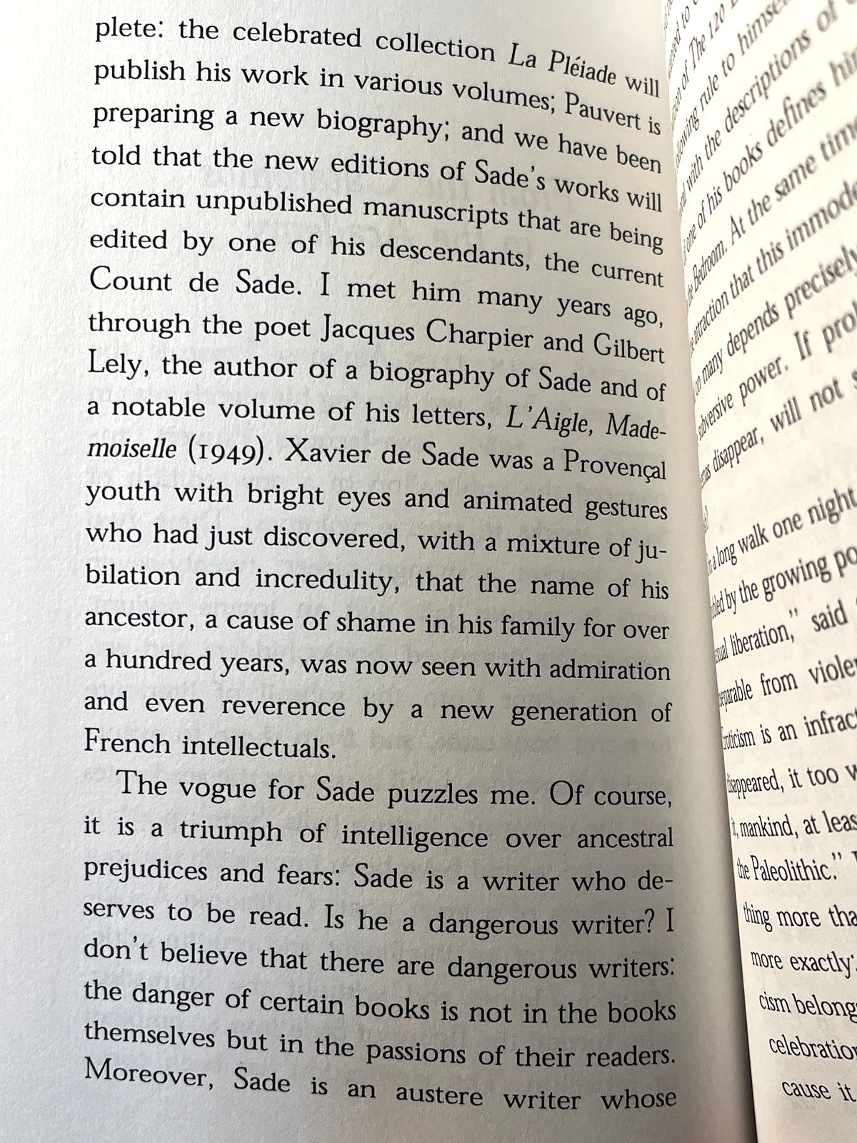 Octavio Paz, An Erotic Beyond: Sade, Uncorrected Proof, 1998, Softcover, Near Fine