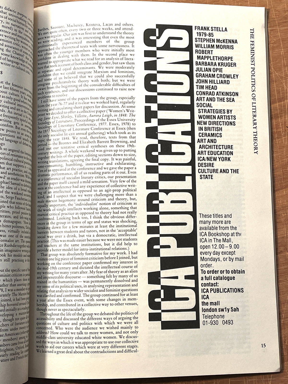 Ideas from France: The Legacy of French Theory, 1985, SC, VG.