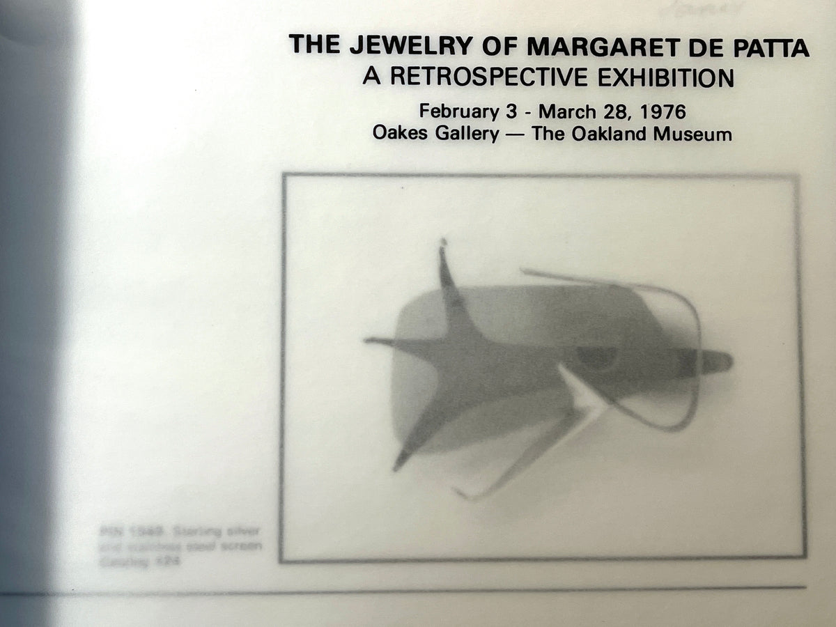 The Jewelry of Margaret De Patta: A Retrospective Exhibition, Oakland Museum, VG