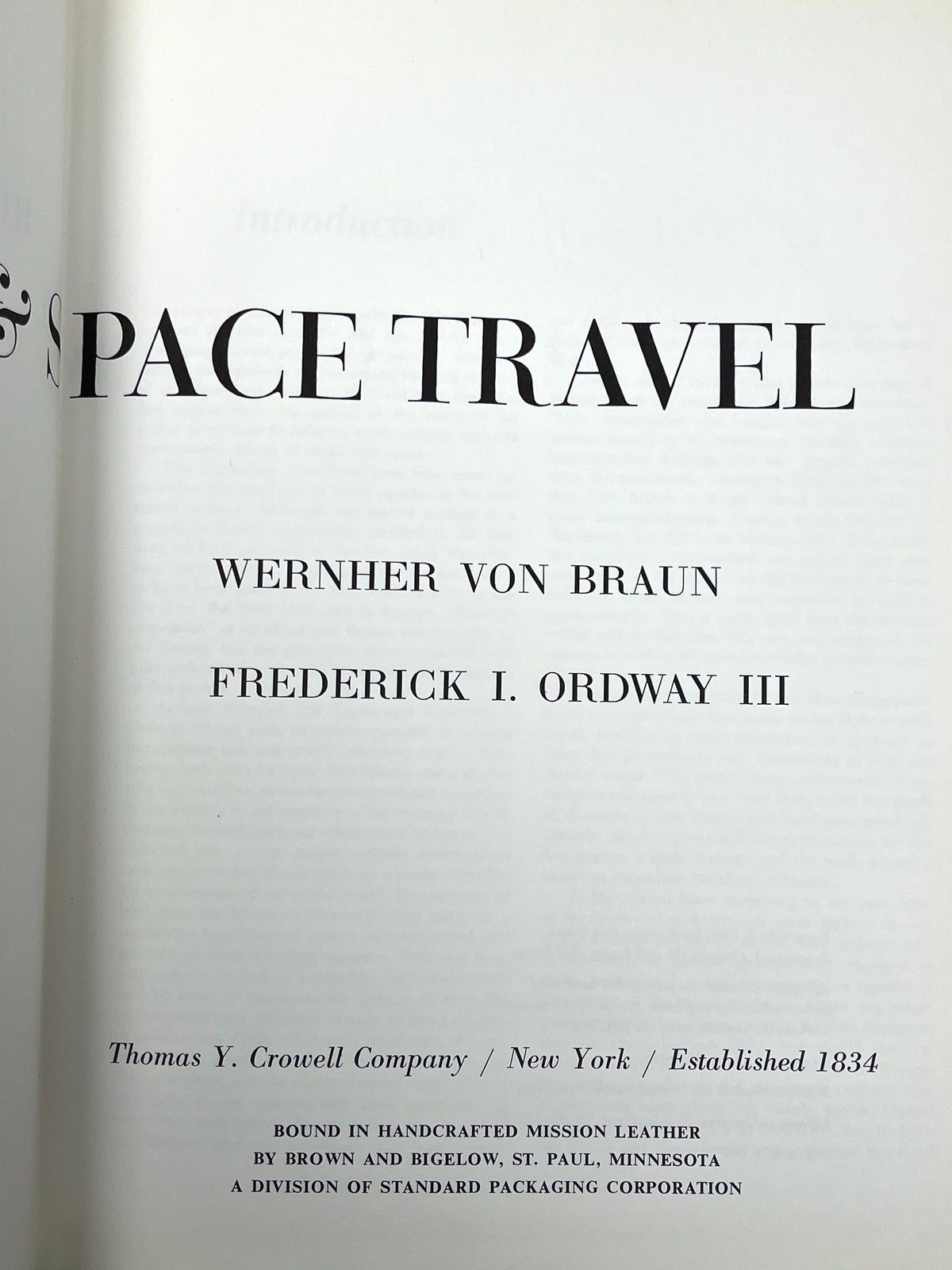 History of Rocketry and Space Travel, Thomas Y. Crowell Company, 1966, HC, VG.