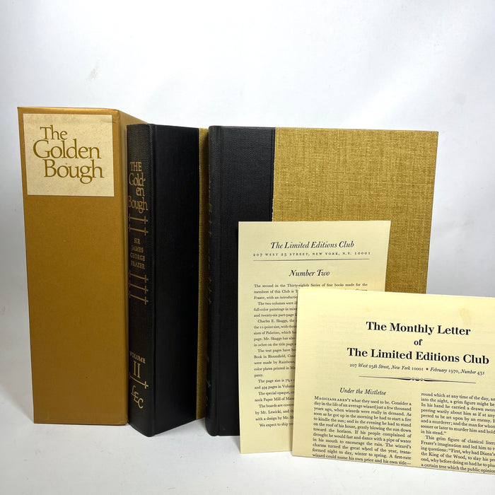 Frazer, The Golden Bough, 2 Vols., Illus. James Lewicki, 1970, SIGNED, NF HC w/slipcase.
