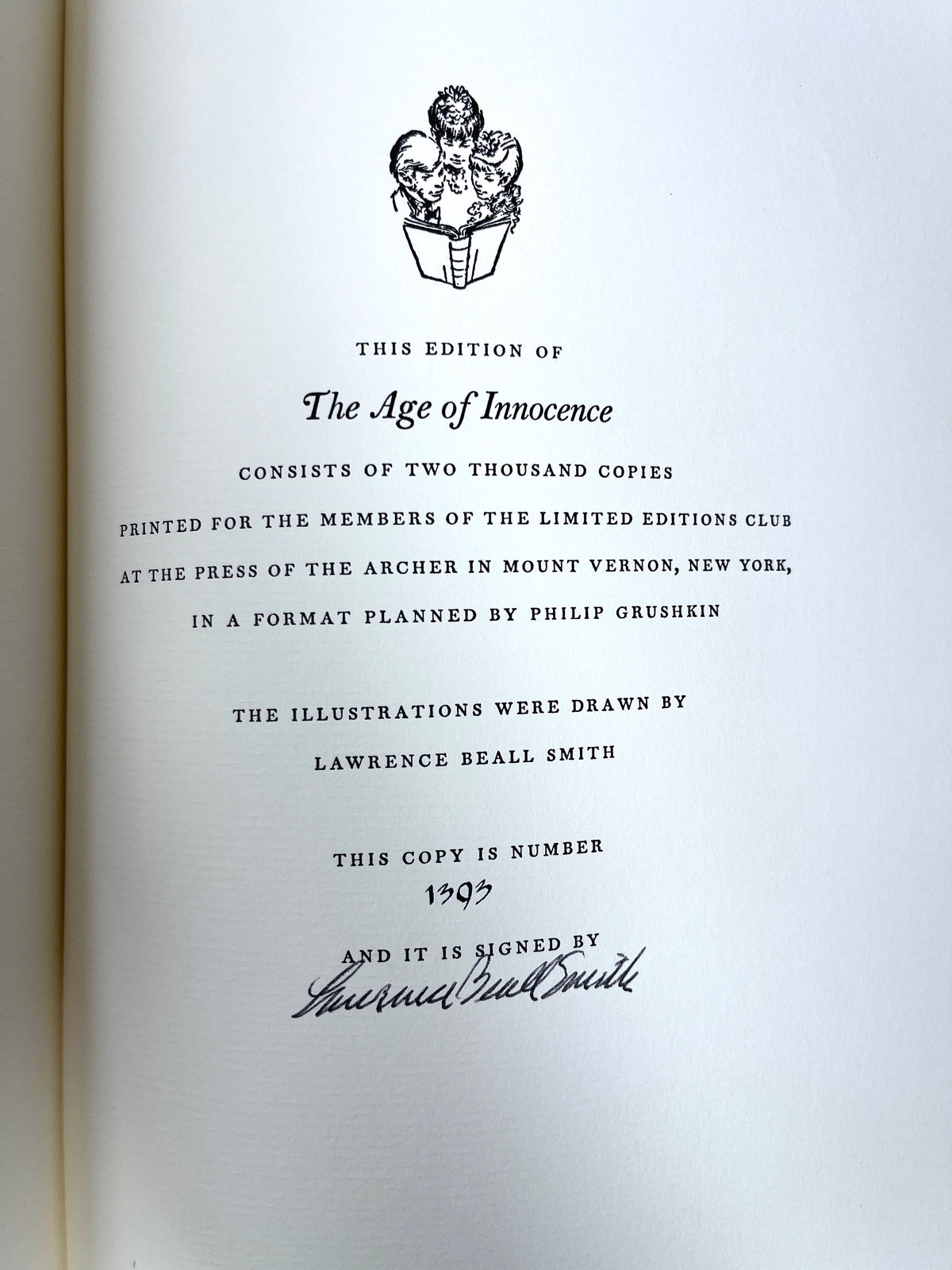 The Age of Innocence, Edith Wharton, Limited Editions Club, 1973, Near Fine HC