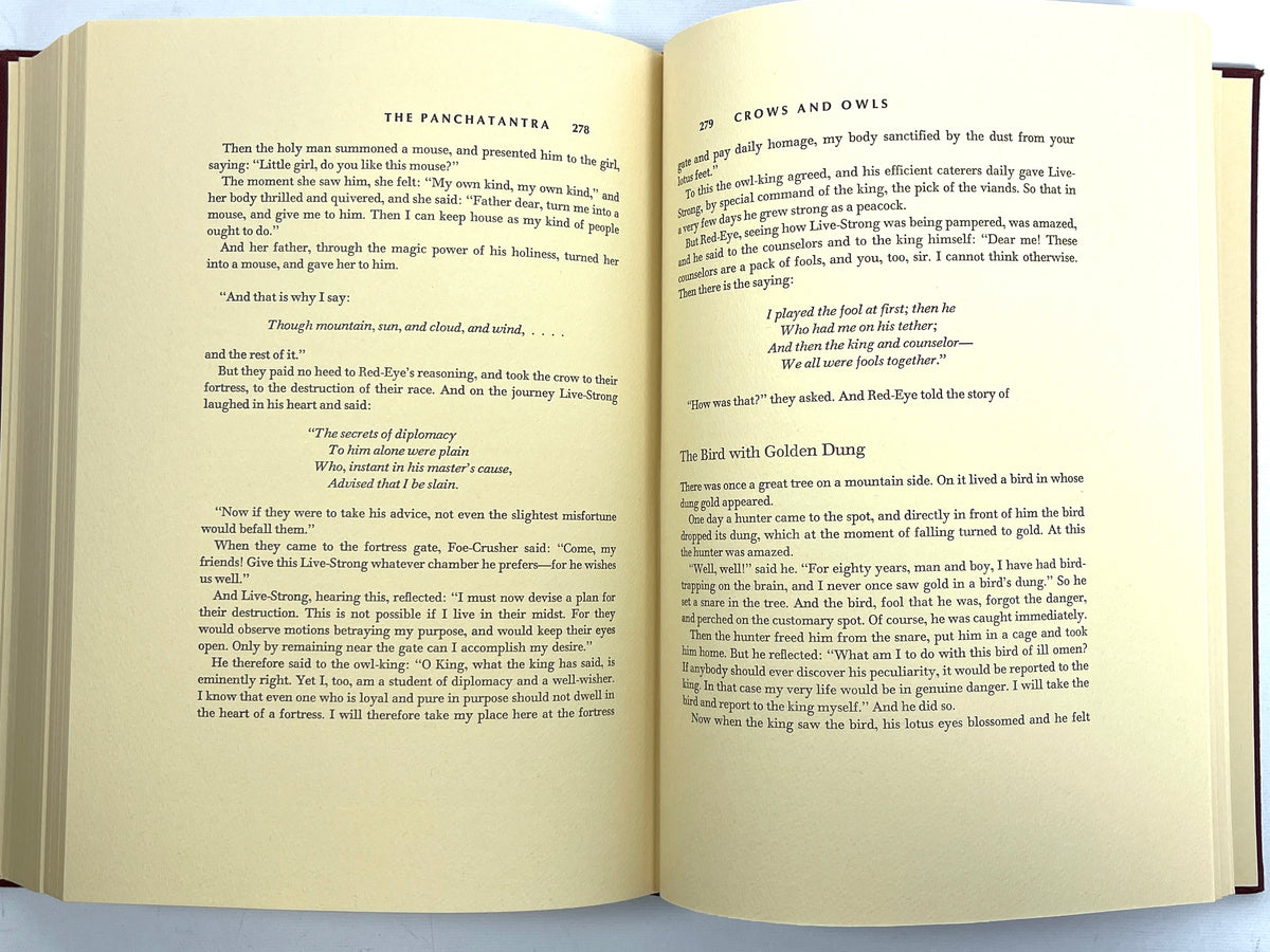 The Panchatantra, Arthur W. Ryder, Y. G. Srimati, Limited Editions Club, 1972, NF