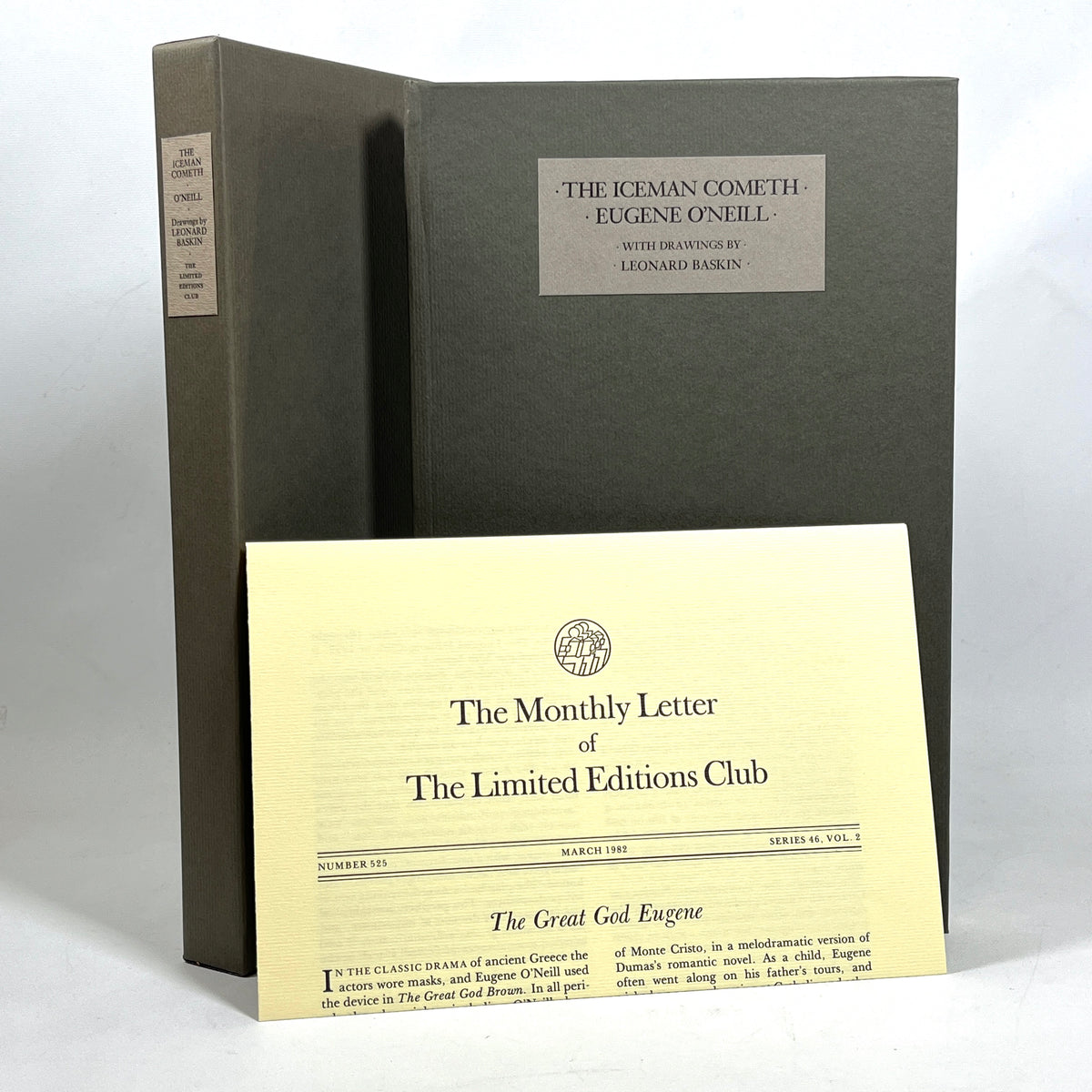 The Iceman Cometh, Eugene O’Neill, Leonard Baskin, Limited Editions Club, 1982