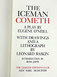 The Iceman Cometh, Eugene O’Neill, Leonard Baskin, Limited Editions Club, 1982