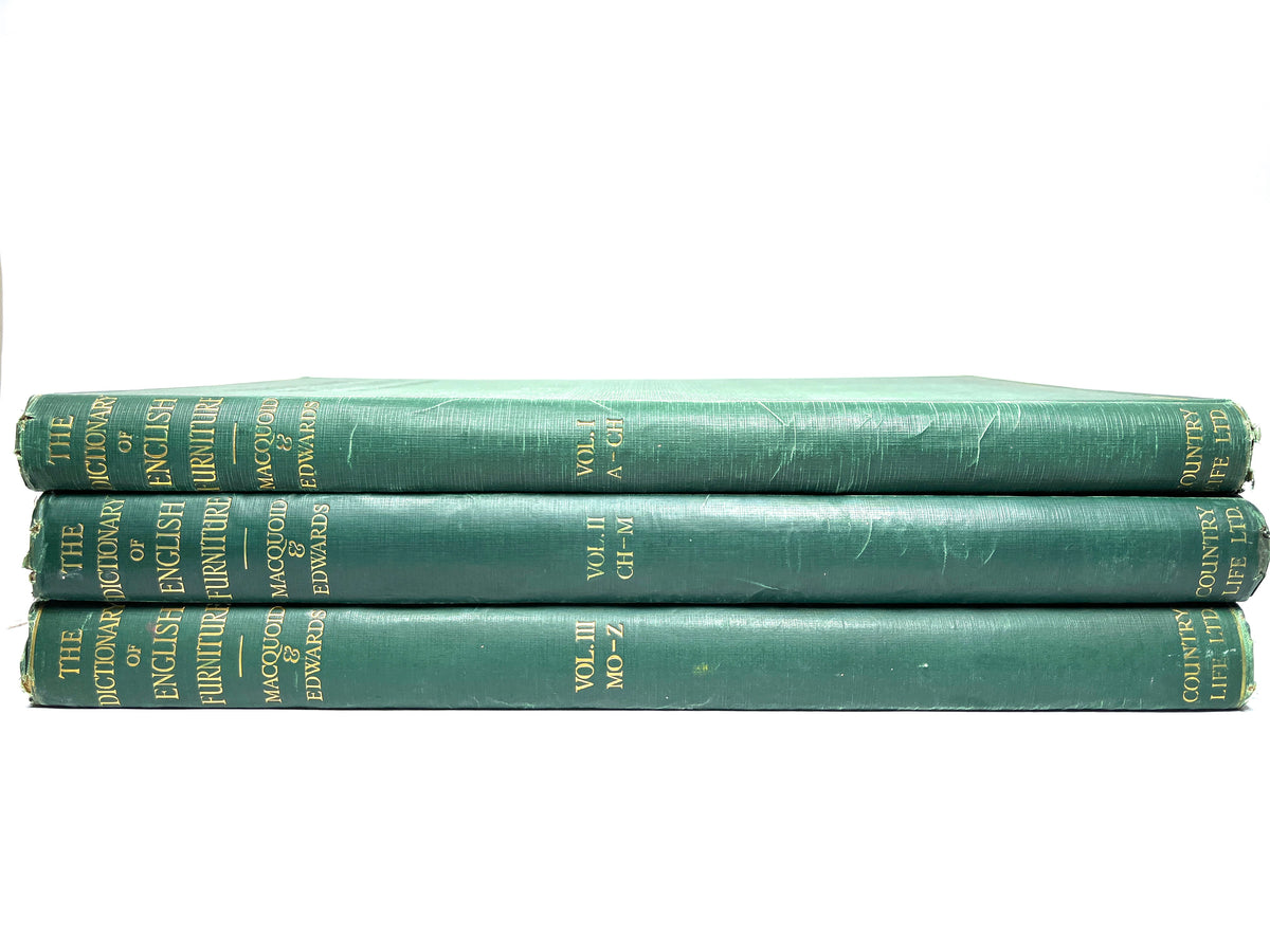 The Dictionary of English Furniture: From the Middle Ages to the Late Georgian Period, 1st Ed., 1924-27, 3 Volume hardcover set.