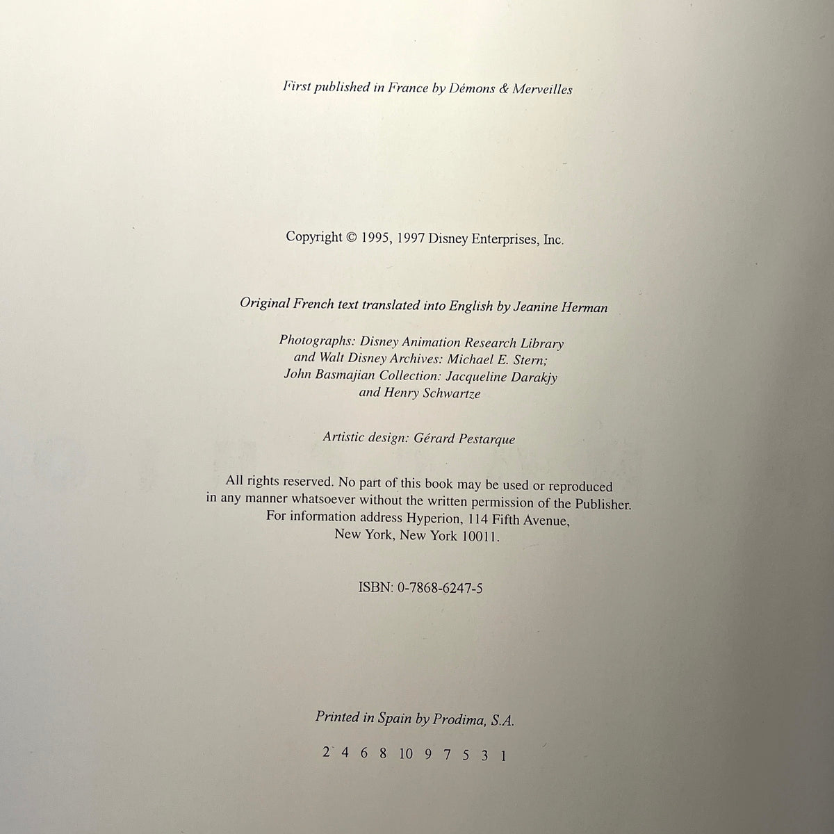 Pinocchio, Pierre Lambert, Disney Editions, Hyperion New York, 1997, NF