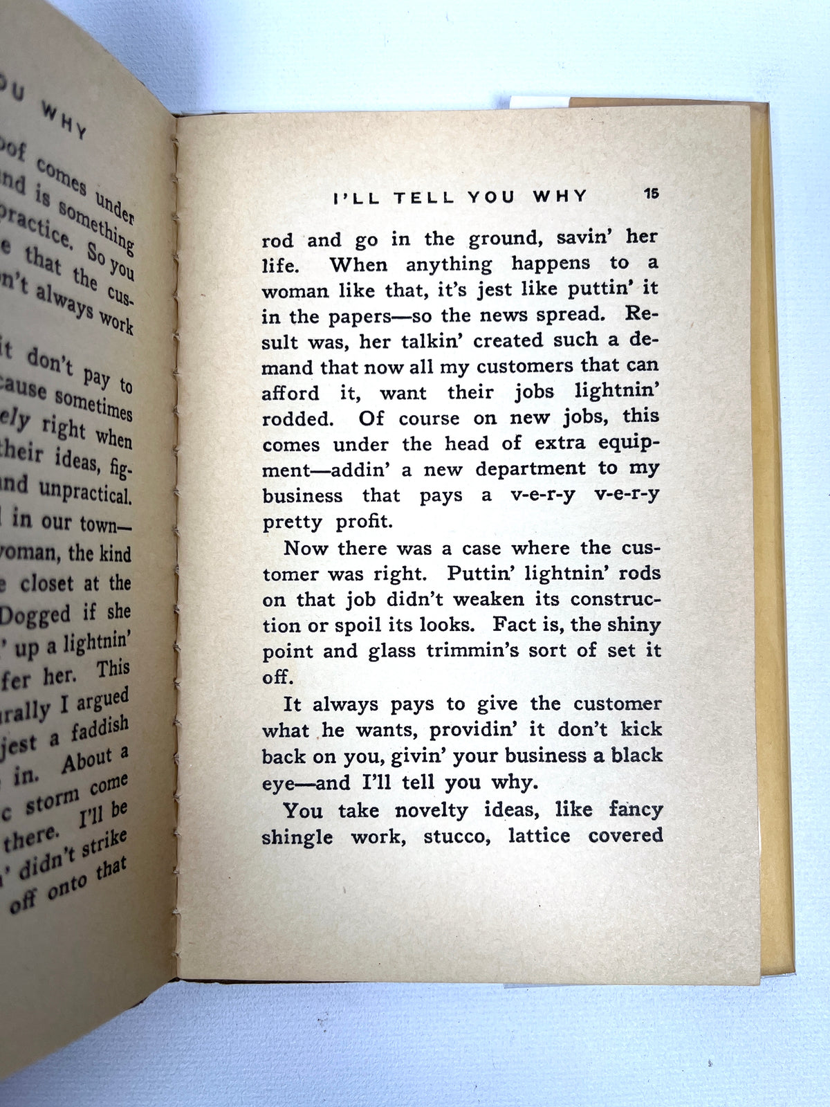 I'll Tell You Why, Chas (Chic) Sale, Illus. by Percy Vogt, 1930, Very Good hardcover w/dust jacket.