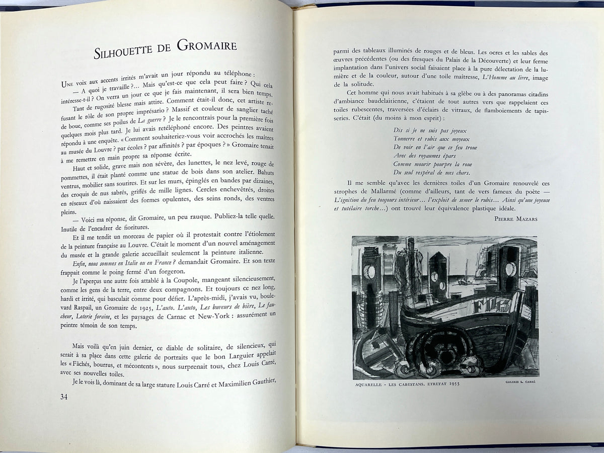Le Point: Marcel Gromaire, Revue Artistique et Litteraire, 1954, Very Good softcover w/dust jacket.