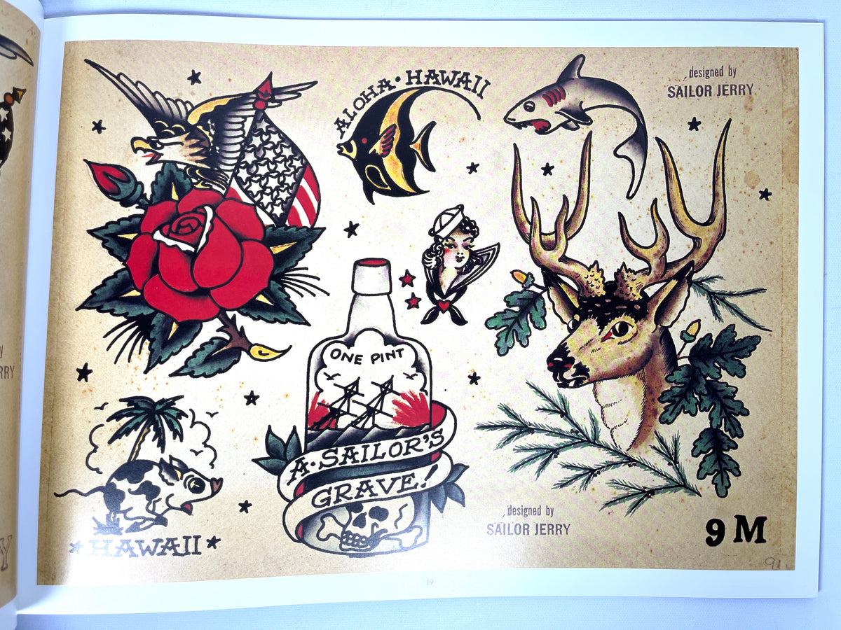 Sailor Jerry Tattoo Flash, Micheal Malone Collection, 3rd Printing, 2001, Near Fine softcover.