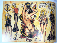 Sailor Jerry Tattoo Flash, Micheal Malone Collection, 3rd Printing, 2001, Near Fine softcover.