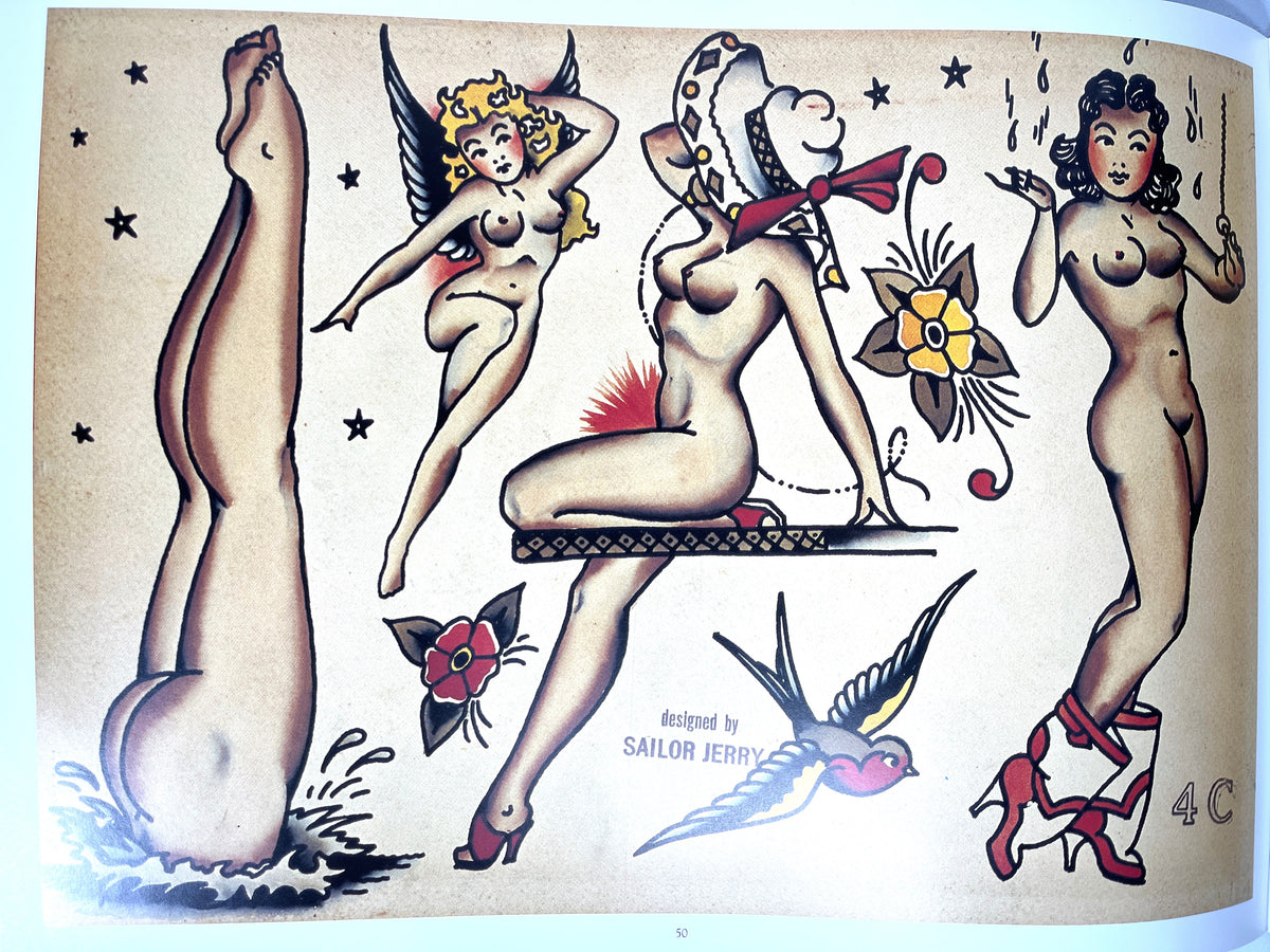 Sailor Jerry Tattoo Flash, Micheal Malone Collection, 3rd Printing, 2001, Near Fine softcover.