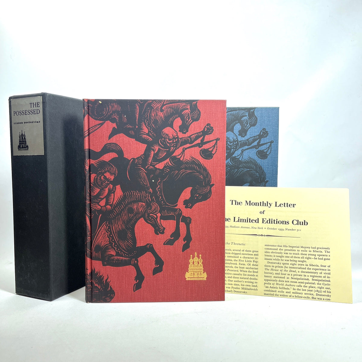 Dostoevsky, The Possessed, 2 Vols, Illus, Fritz Eichenberg, 1959, SIGNED, NF HC w/slipcase.