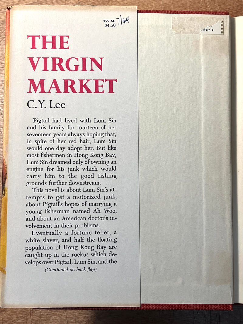 The Virgin Market, C.Y. Lee, Doubleday & Company, First Edition, 1964, HC, VG.