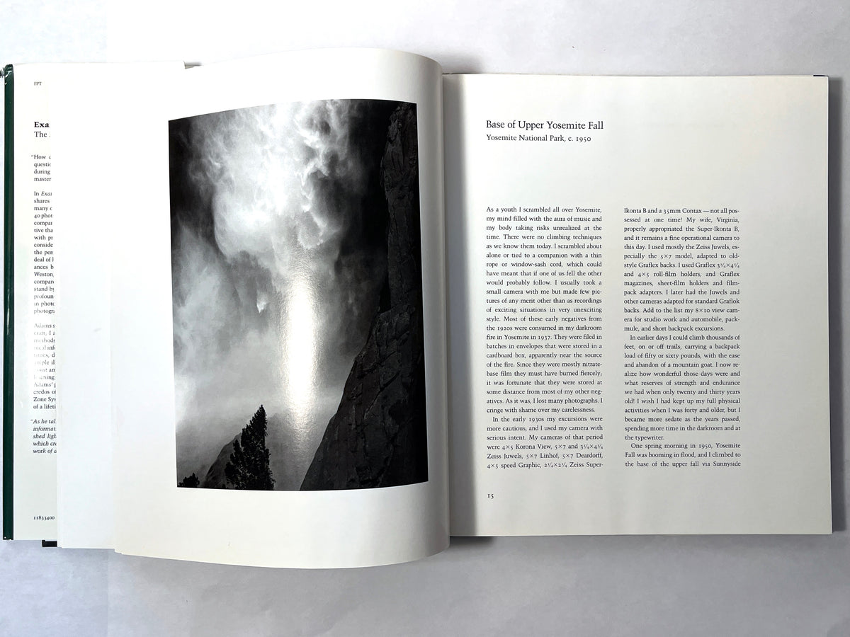 Ansel Adams, Examples: The Making of 40 Photographs, 1983, Very Good + Hardcover