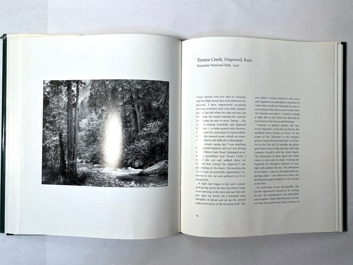 Ansel Adams, Examples: The Making of 40 Photographs, 1983, Very Good + Hardcover