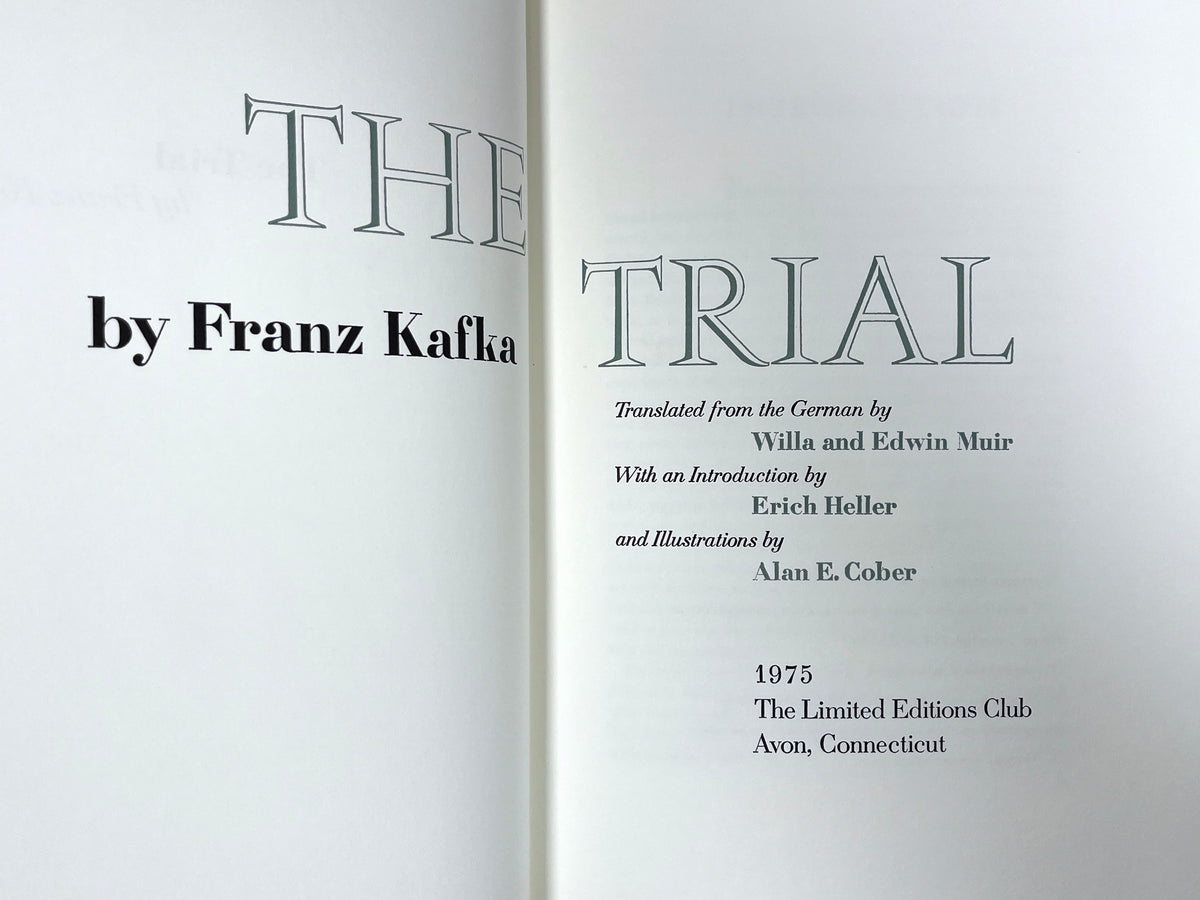 The Trial, Franz Kafka, Alan E. Cober, Limited Editions Club, 1975, Fine in slipcase