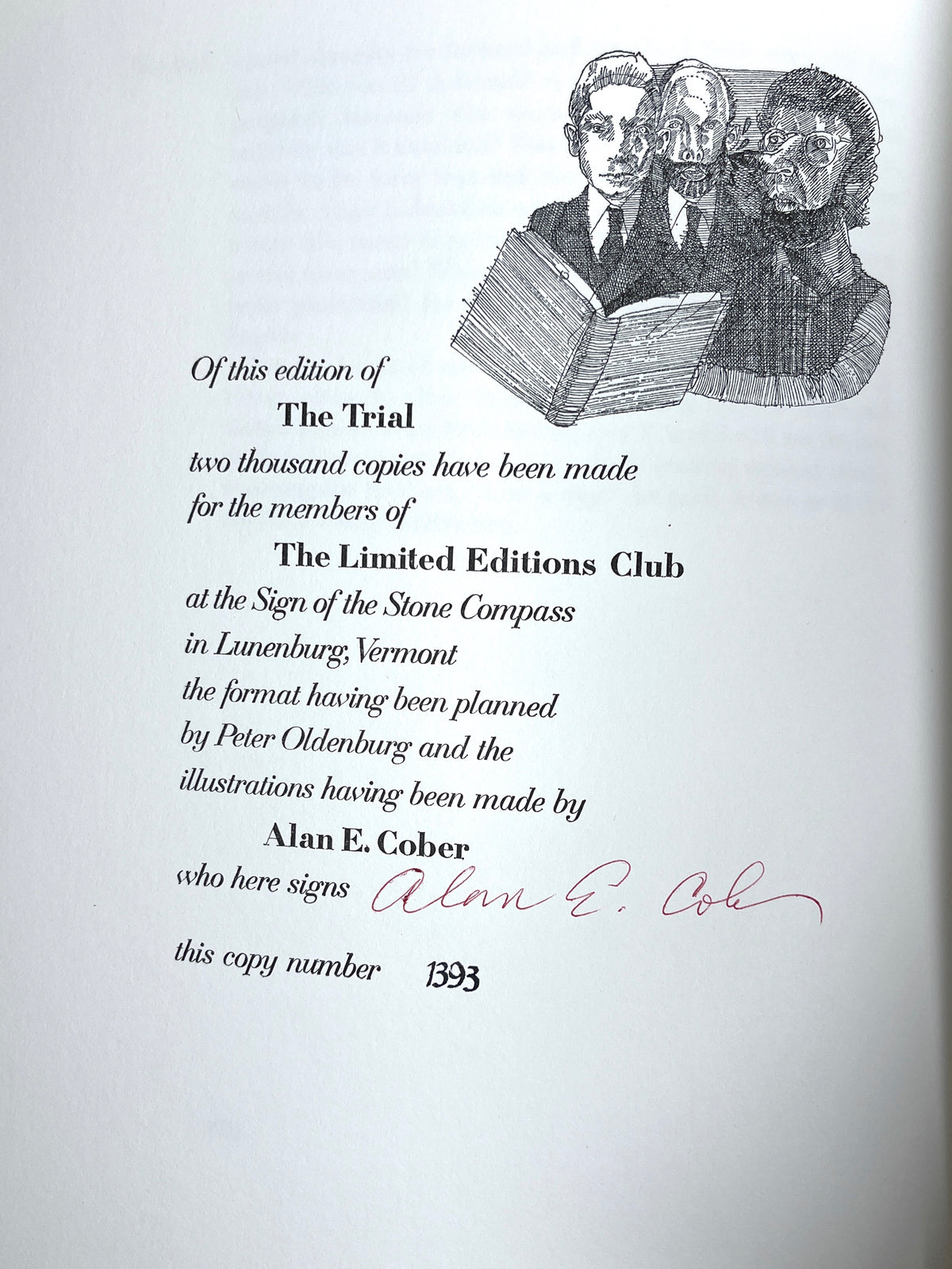 The Trial, Franz Kafka, Alan E. Cober, Limited Editions Club, 1975, Fine in slipcase