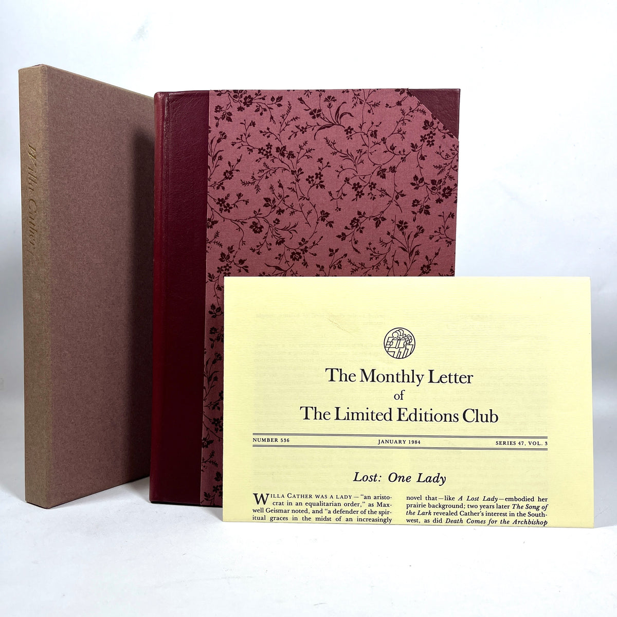 A Lost Lady, Willa Cather, William Bailey, Limited Editions Club, SIGNED, 1983, NF