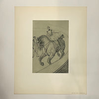 "Bareback Rider", Henri de Toulouse-Lautrec circus drawing, Fine
